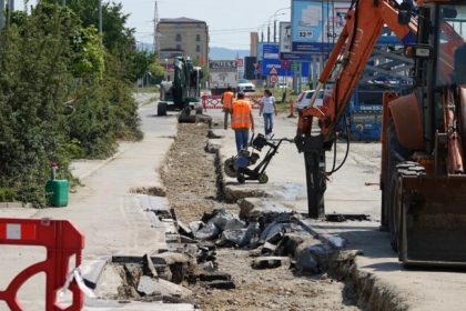 Lucrari la gaz si apa in Sibiu Trafic restrictionat