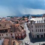 Ruperea de nori de la Cisnadiora vazuta din Sibiu