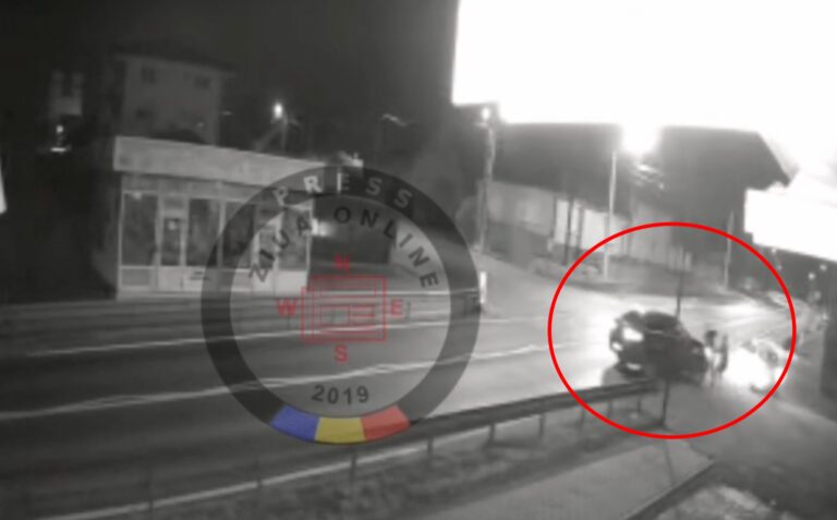 Scene socante la Talmaciu Tineri loviti de o masina