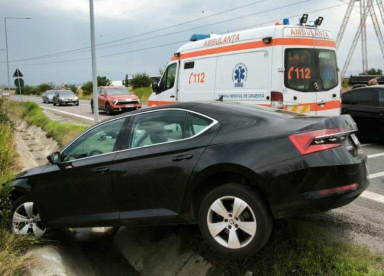 Zbor de pe sosea la iesirea A1 Sibiu atac de panica