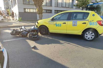Accident grav in Sibiu masina peste motocicleta adolescenta la spital