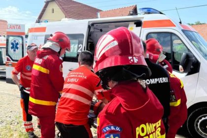 Accident pe strada Aurel Vlaicu din Medias cu patru raniti