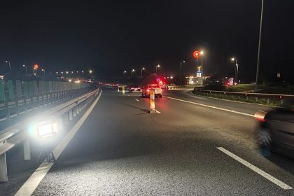 Actiune pe autostrada la Sibiu femeie beata si soferi sanctionati