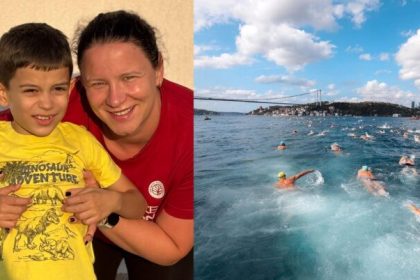 Curaj incredibil mama din Sibiu inoata Bosforul pentru un baietel cu autism