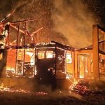 Imagini cu dezastrul de la Cisnadiora cabana arsa