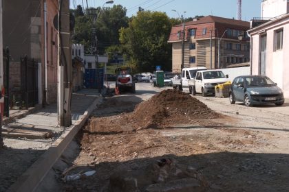 Modernizarile din centrul Mediasului incearca lucrari pe Kogalniceanu