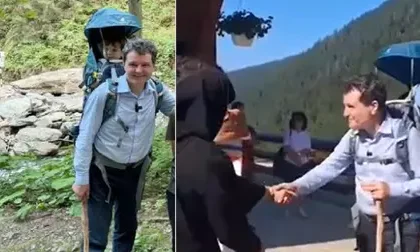 Nicusior Dan drume tie in Muntii Fagaras cu fiul