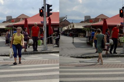 Noul semafor de la Piata Cibin ignorat de pietoni