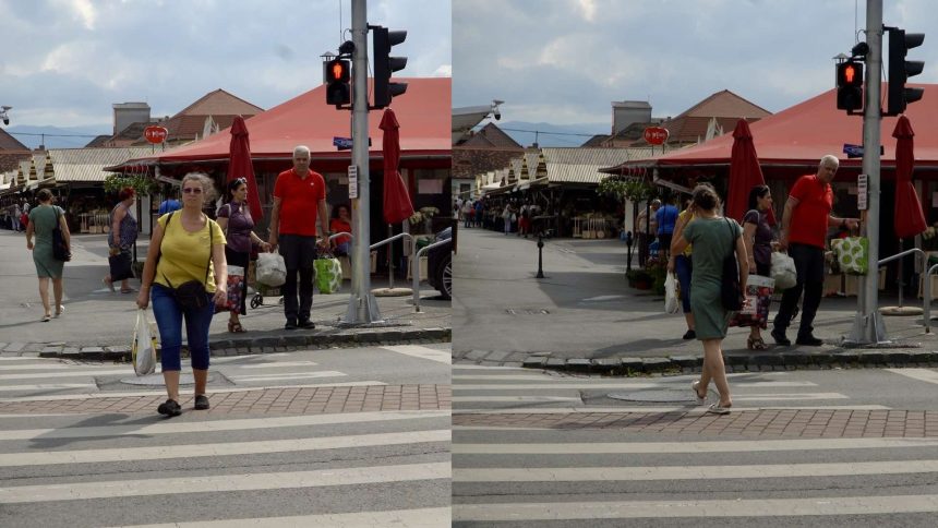Noul semafor de la Piata Cibin ignorat de pietoni