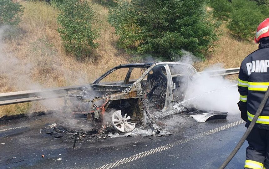 Trafic reluat in Sura Mare dupa stingerea incendiului