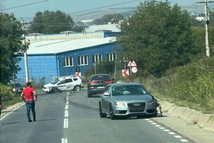 Accident la iesirea din Sibiu catre Agnita foto