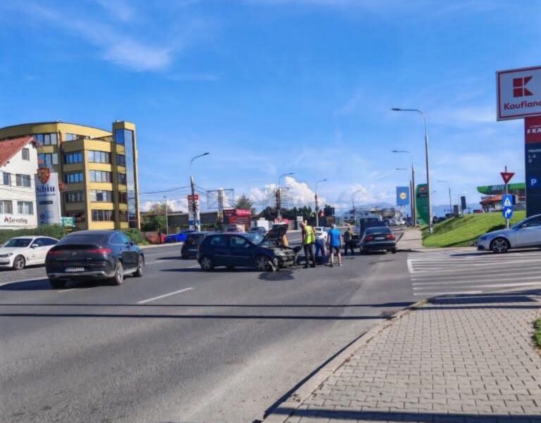 Accident la iesirea din Sibiu spre Selimbar