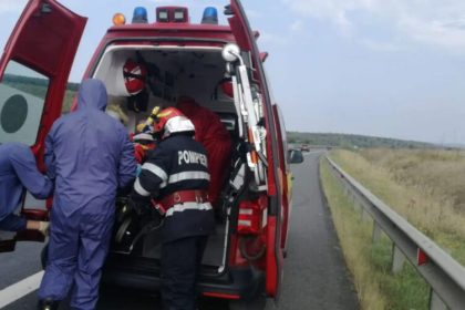 Accident pe autostrada intre Boita si Talmaciu