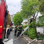 Incendiu intr un bloc din Terezian locatarii evacuati