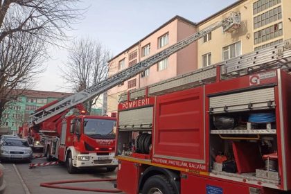 Interventie urgenta a pompierilor pe bulevardul Milea