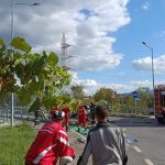 O masina a ars in Turnisor video foto