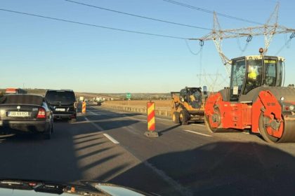 Trafic ingreunat pe A1 langa Sibiu