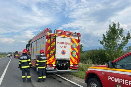 accident matinal pe DN14 femeie de 58 ani lovita