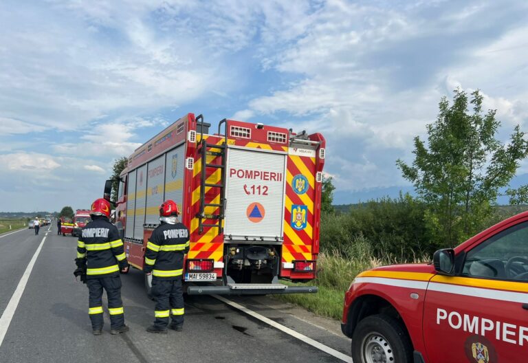 accident matinal pe DN14 femeie de 58 ani lovita