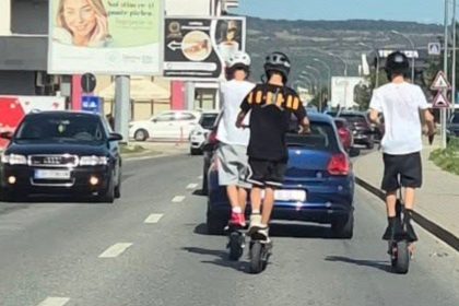 trotinetistii pericol pe strazile din sibiu