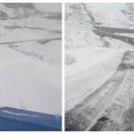 A nins din nou pe Transfagarasan 10 cm de zapada