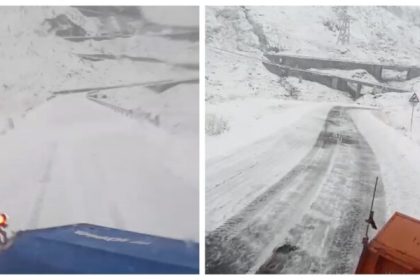 A nins din nou pe Transfagarasan 10 cm de zapada