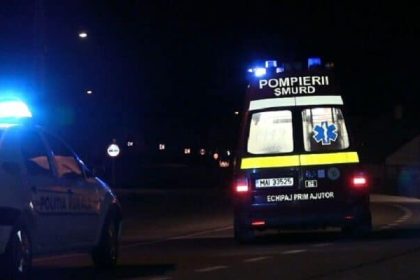 Accident pe timp de noapte a intrat beat intr un parapet