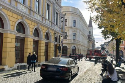 Agitatie mare in centrul Sibiului langa PSD