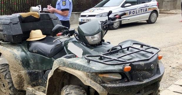 Barbat retinut pe Valea Oltului beat pe ATV
