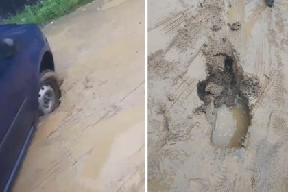 Drumuri ca dupa razboi in Prislop oamenii nu ies din curti