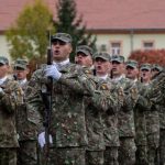 Juramant militar in ploaie la Sibiu Da Patriei