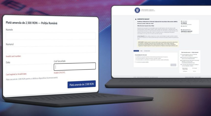 O alta smecherie online virusi cer bani in numele Politiei