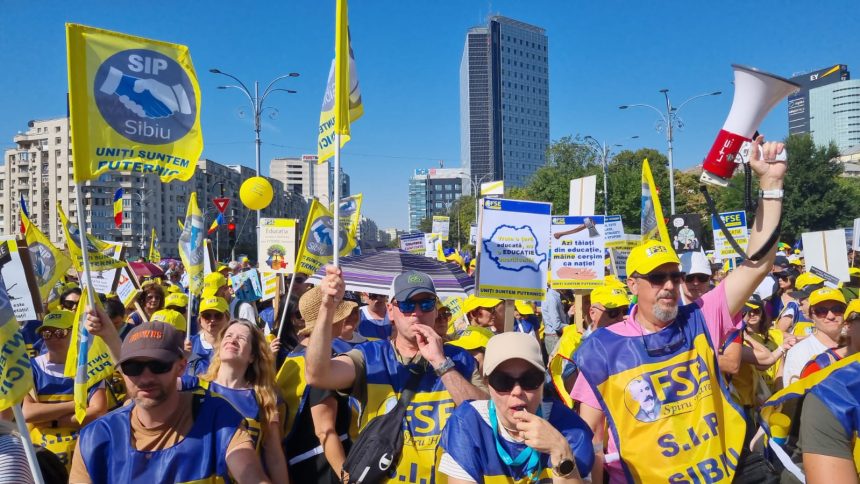 O marsavie premeditata profesorii din Sibiu protesteaza