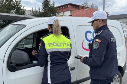 Sofer strain prins fara permis in Sibiu