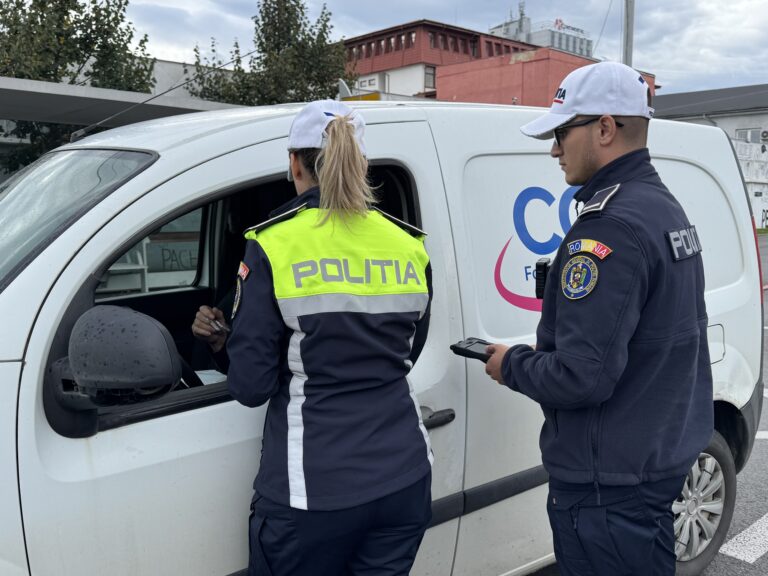 Sofer strain prins fara permis in Sibiu