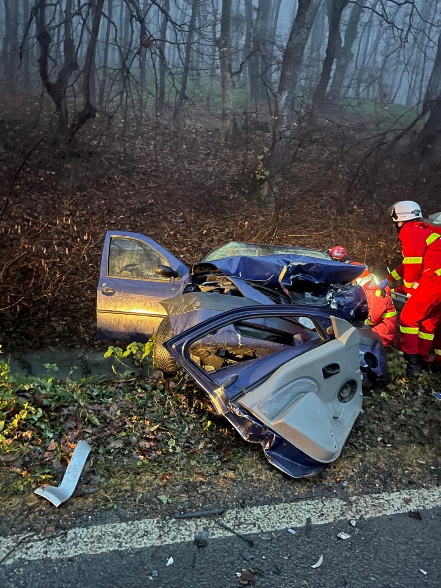 Accident grav cu 3 raniti langa Slimnic femeie spitalizata