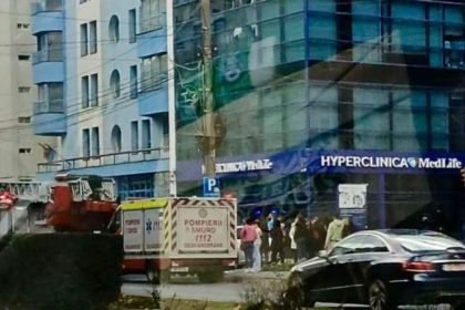 Alert la policlinica din Sibiu alarm incendiu activat