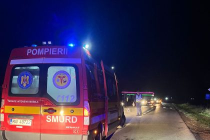 Barbat lovit de masina intre Cristian si Orlat