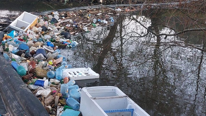 Cibinul sufocat de gunoaie platforma plina