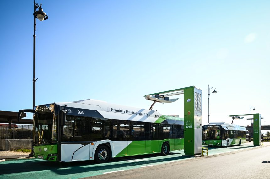 Finantare europeana la Sibiu 16 autobuze electrice noi