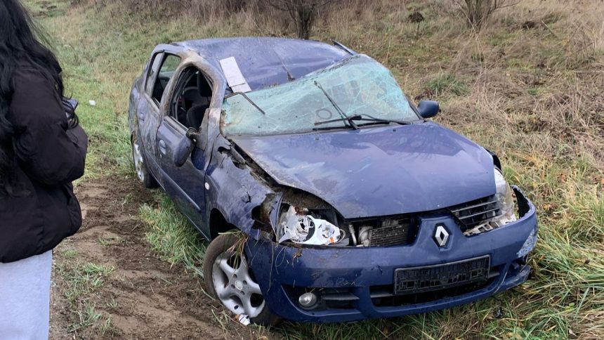 Impact puternic pe DN1 la iesirea din Cristian