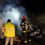 Incendiu puternic la Ocna Sibiului rulota distrusa