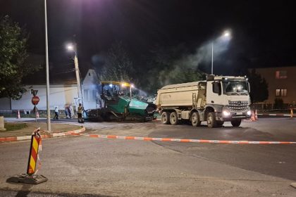 Lucrari nocturne in doua sensuri giratorii din Sibiu