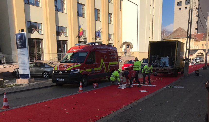 Marcajele rutiere de pe banda ambulantelor resuscitate video foto