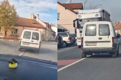 Panica in trafic la Sibiu sofer haotic pe contrasens