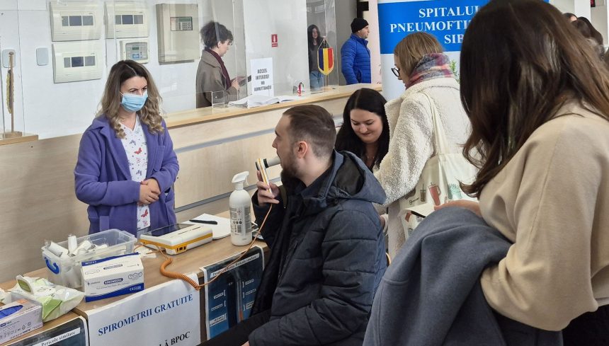 Peste 200 de studenti si au verificat sanatatea pulmonara la Sibiu