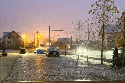Primii fulgi de nea au cazut in Sibiu