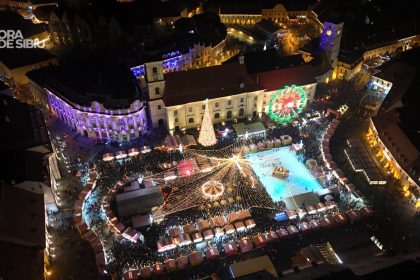 Primul wow al iernului bucuria aprinderii luminilor la Targul de Craciun din Sibiu