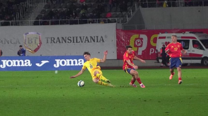 Romania pierde pe Municipal cu Spania Kevin Ciubotaru a jucat tot meciul pentru tricolorii mici video foto