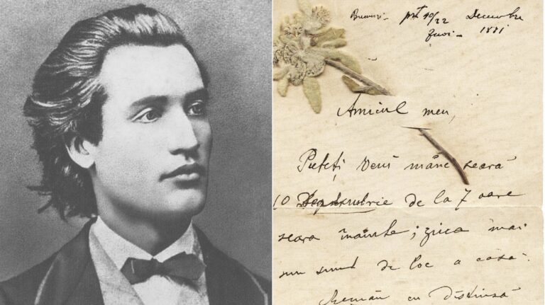 Scrisorile lui Mihai Eminescu si Veronica Micle aduse in Romania